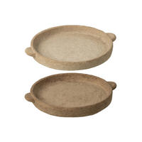 TELLER RUND (2ER SET) - Braun, Stein (30/4cm) - J-Line