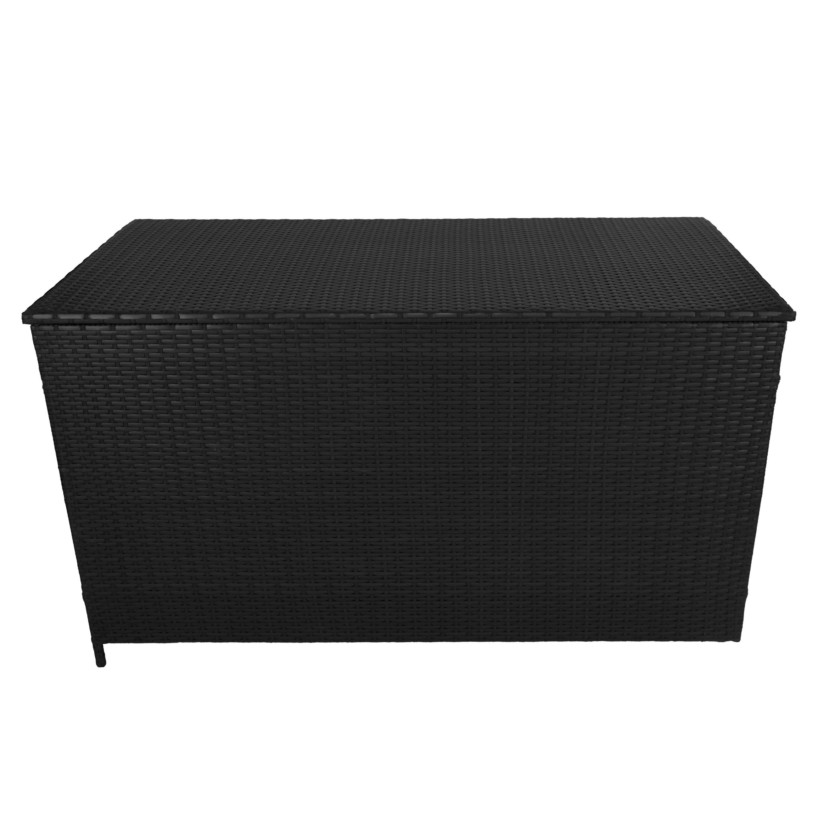 KISSENBOX Rattan - Schwarz - Schwarz, Naturmaterialien (138/1/70cm) - Monstershop