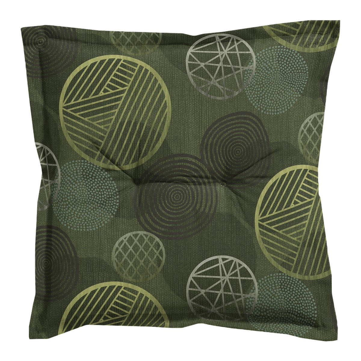 SITZKISSEN Kreis 50/50 cm 4er-Set - Grün, Textil (50/5/50cm) - Madison