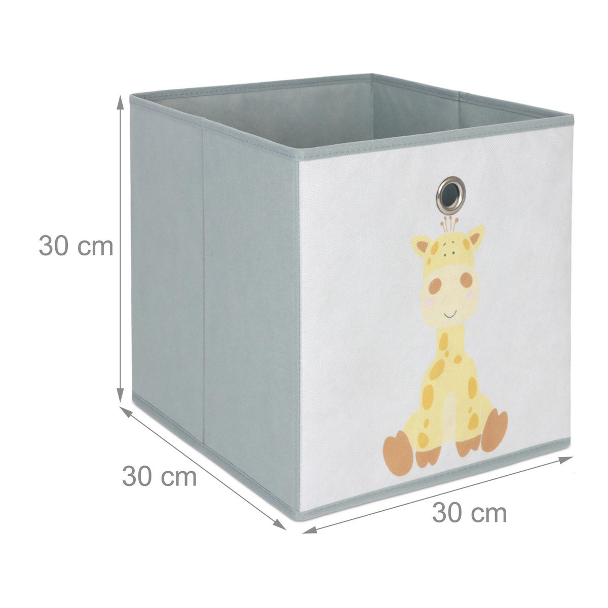 3xKINDERAUFBEWAHRUNGSBOXEN - Multicolor, Wellpappe/Textil (30/30cm) - Relaxdays