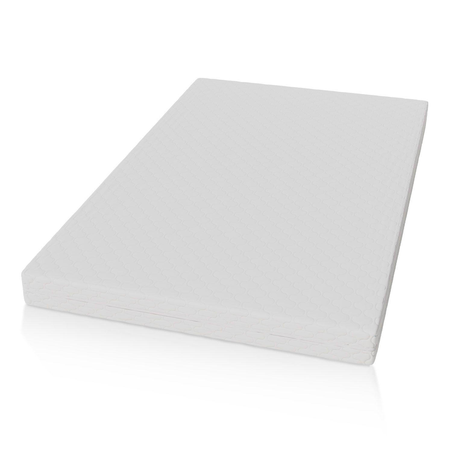 KALTSCHAUMMATRATZE 120x200 cm - Weiß, Textil (160/200cm) - Juskys