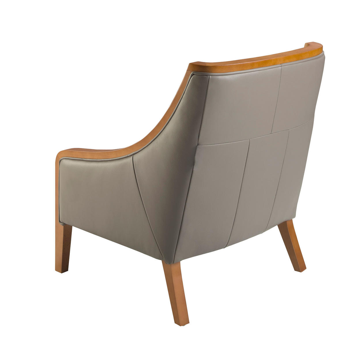 SESSEL Grau Honig 68/88/87 cm - Grau/Honig, Leder (68/87/88cm) - ANGEL CERDA