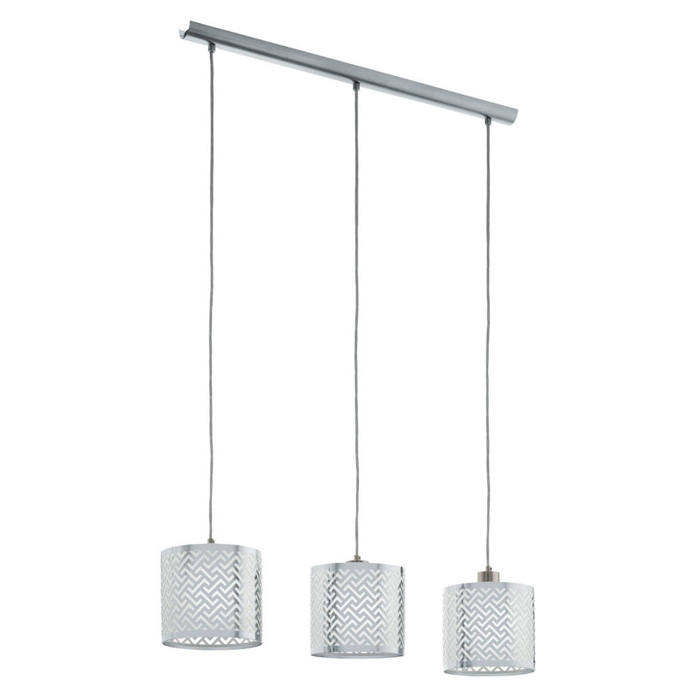 HÄNGELEUCHTE Metall Silber Muster - Silberfarben, Metall (79/17.5/110cm)