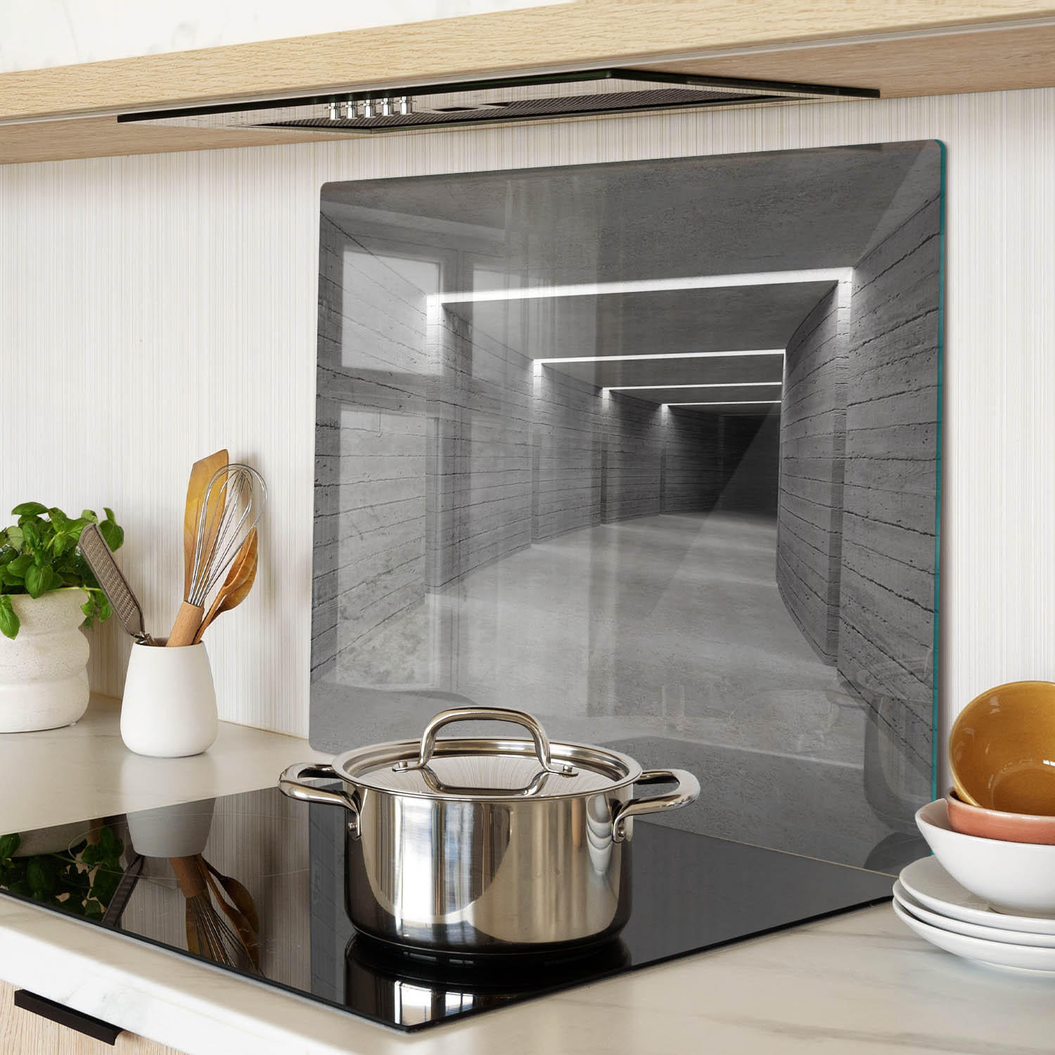 GLASPLATTE 60x52 cm Beton - Grau, Glas (60/0.4/52cm) - TULUP