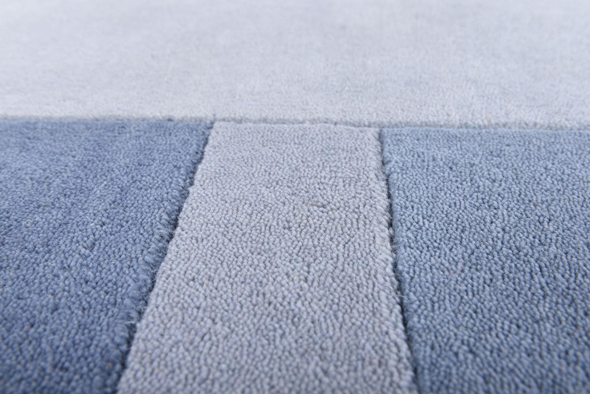 HANDTUFTTEPPICH Royal Ganges 200x200 cm - Hellblau, Textil (200/200cm) - THEKO