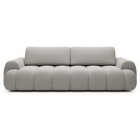 SOFA 260 cm mit Schlaffunktion Puro, Bettkasten, Modern Design, Hellgrau - Hellgrau, Holz (263/81/110cm) - Emporius