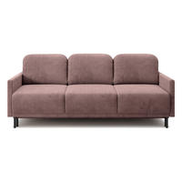 SCHLAFSOFA Hamiel Lila Cordbezug 212 cm - Flieder/Schwarz, Holz/Textil (212/87/97cm) - Selsey