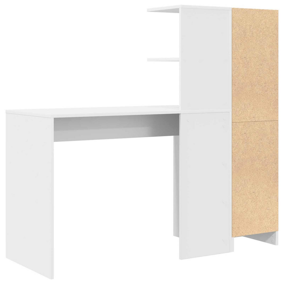 SCHREIBTISCH 2 Pcs Weiss - Weiß, Holzwerkstoff (150/133.5/124cm) - vidaXL