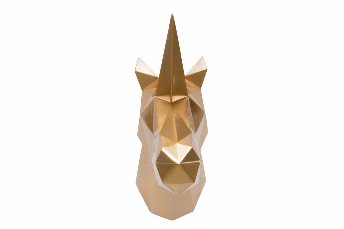 SKULPTUR Gold 17/36 cm - Goldfarben, Stein (2.1/36/40cm) - KUNSTLOFT