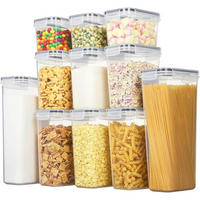 VORRATSDOSEN-SET 11-teilig Luftdicht BPA-frei Stapelbar - Multicolor, Kunststoff (19.5/37.3/16.5cm)
