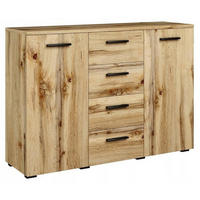 KOMMODE Helena 2D4S Wotan Eiche 120/35/84,5 cm - Eiche Wotan, Holzwerkstoff (120/84.5/35cm) - Matkam Möbel