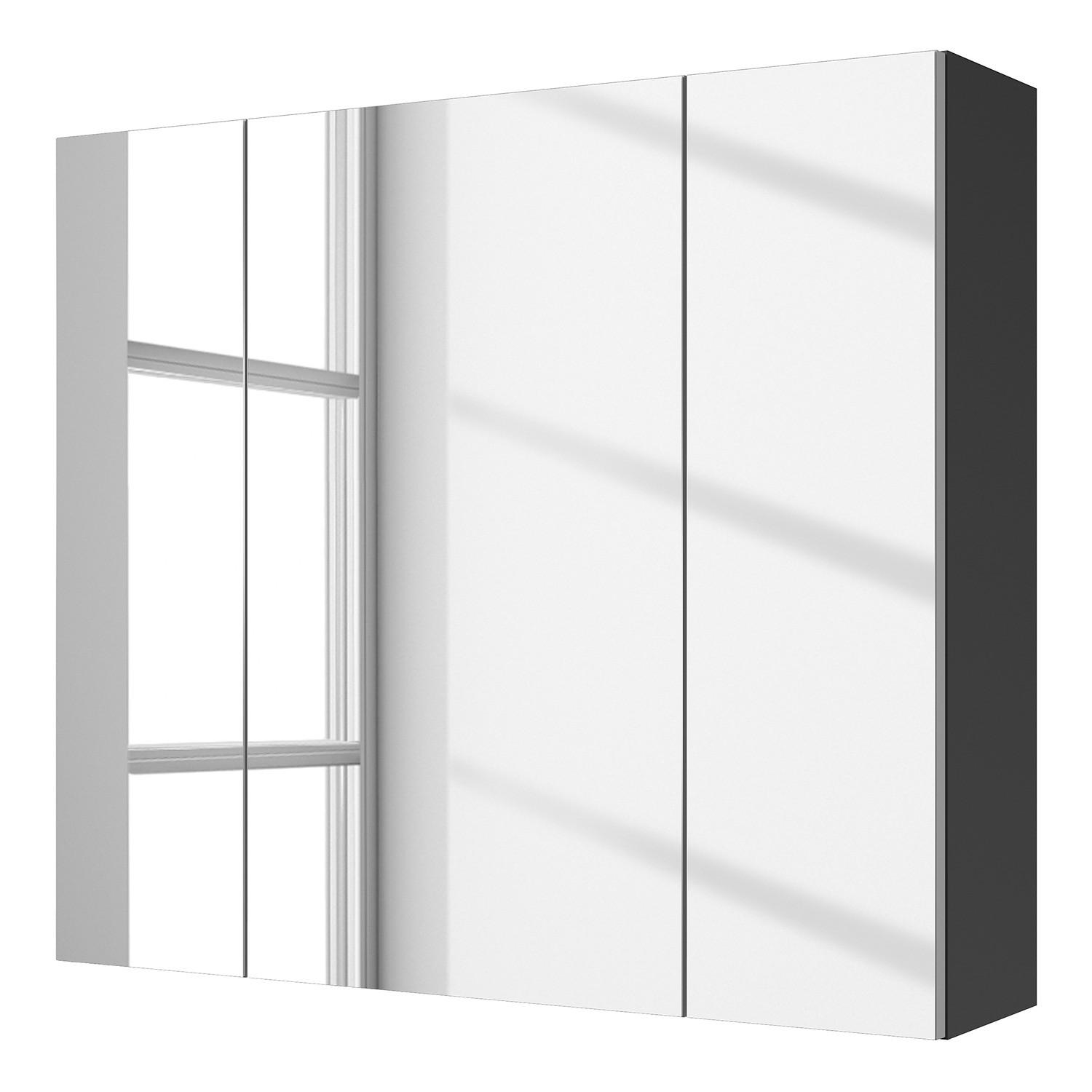 SPIEGELSCHRANK - Spanplatte - Schwarz, Holzwerkstoff (80/70/20cm) - home24