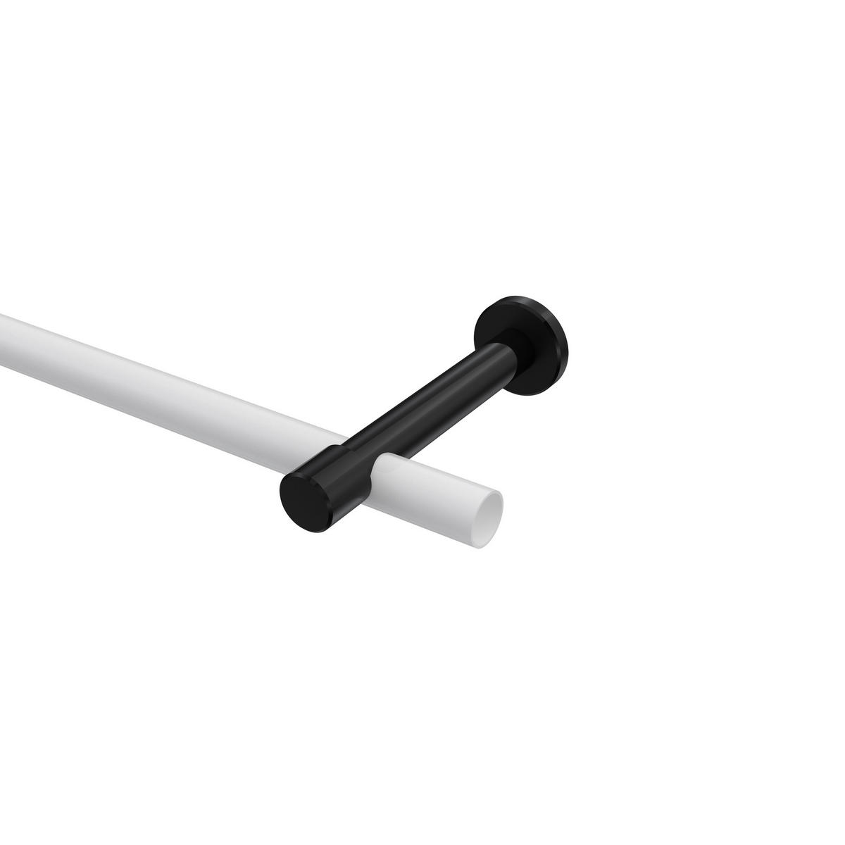 TRÄGER FÜR GARDINENSTANGEN 20 mm Ø, Prestige 1-läufig, Schwarz - Schwarz, Metall (13.7/4/4cm) - INTERDECO