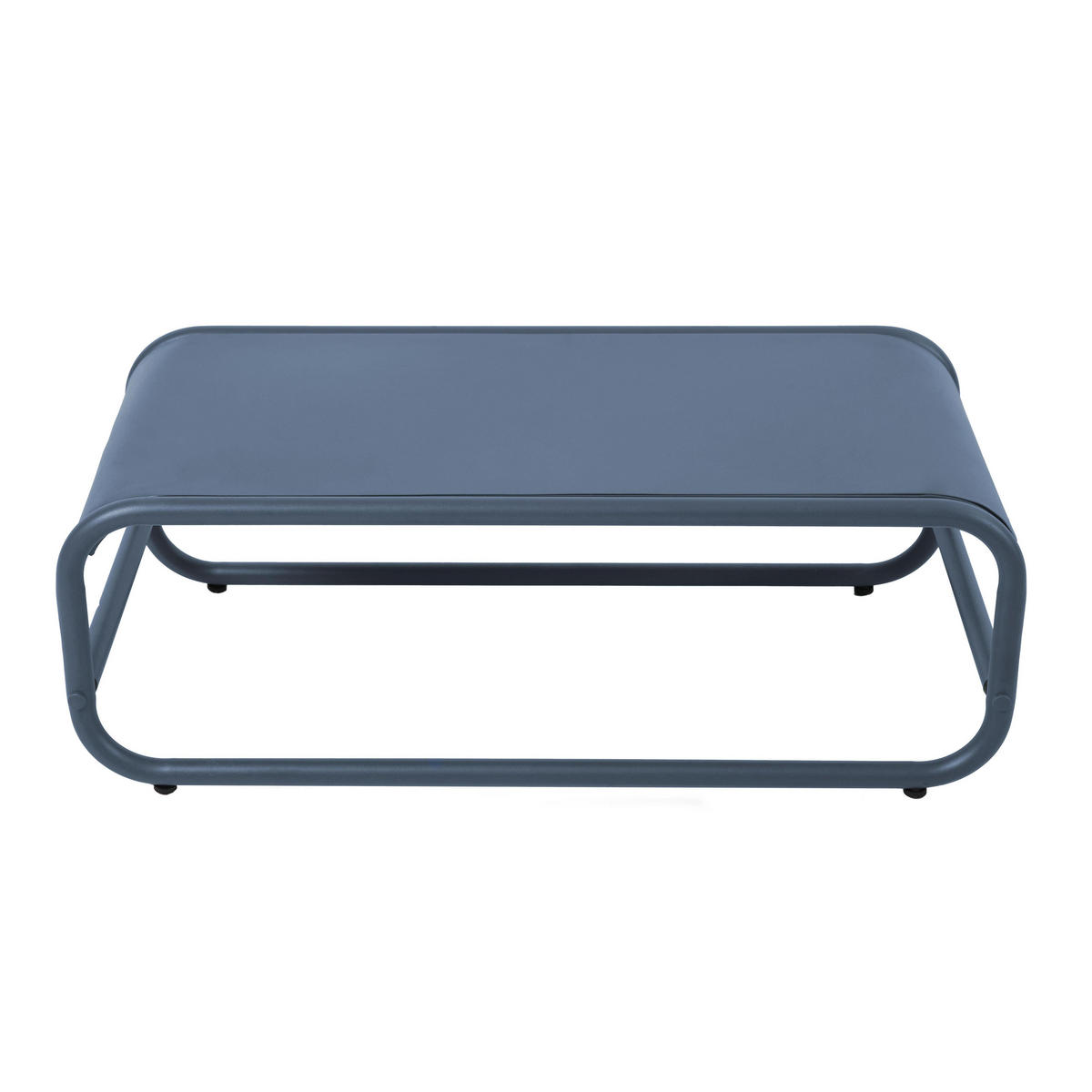 BEISTELLTISCH, pazifikblau - Blau, Metall (85/40/30cm) - Oviala