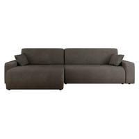 ECKSOFA Piano - Schwarz/Braun, Holz/Kunststoff (274/145cm) - MIRJAN24
