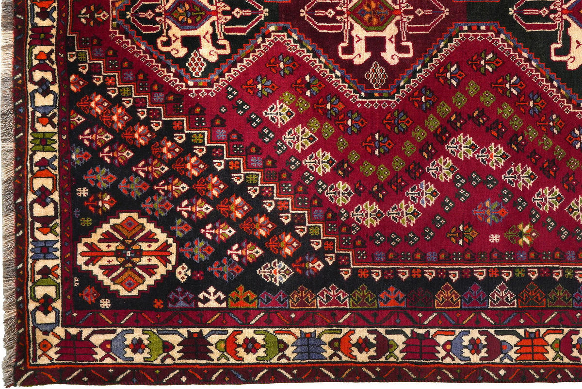TEPPICH Gashgai Rot 271/173 cm Schurwolle - Rot, Textil (173/271cm) - Looma