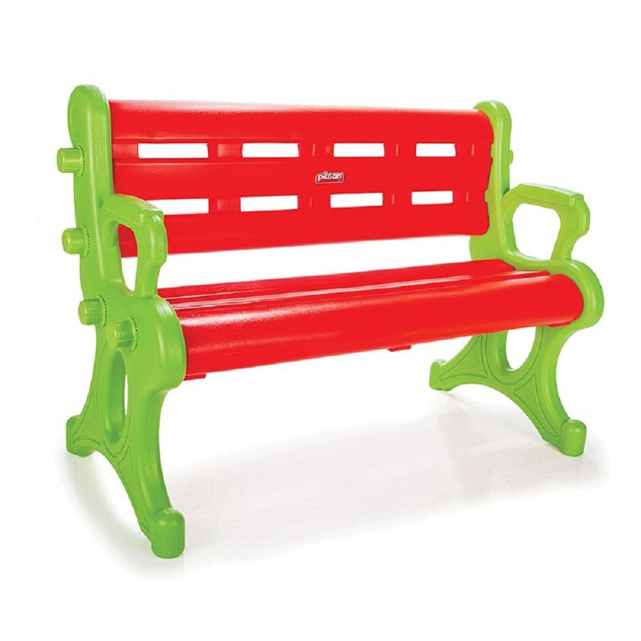 KINDERBANK 6143 rot drinnen und draußen, bis 70 kg, 3-7 Jahre, Garten und Haus, Kunststoff - Rot, Kunststoff (50/73/106cm) - Pilsan