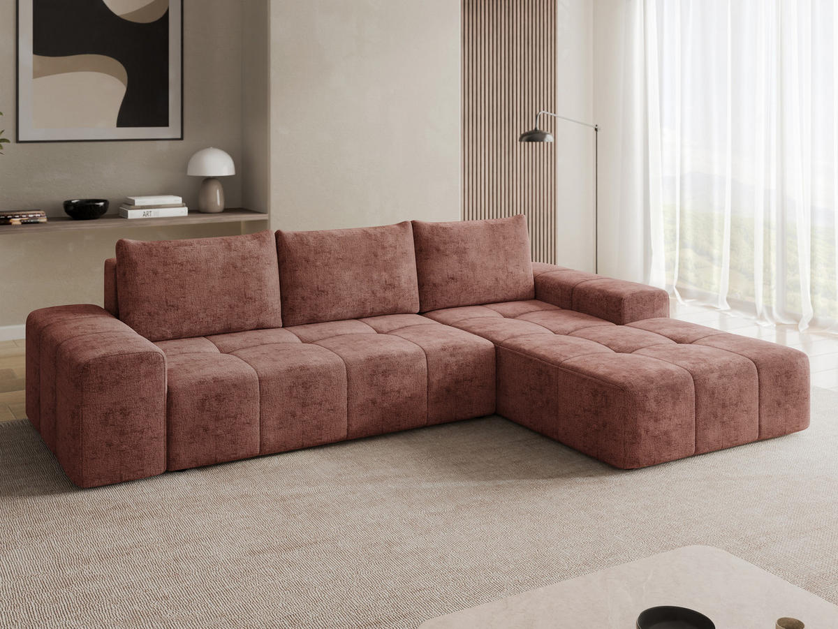 ECKSCHLAFSOFA Tonseo L, Seite: Rechts - Schwarz/Braun, Holz/Kunststoff (275/173cm) - MIRJAN24