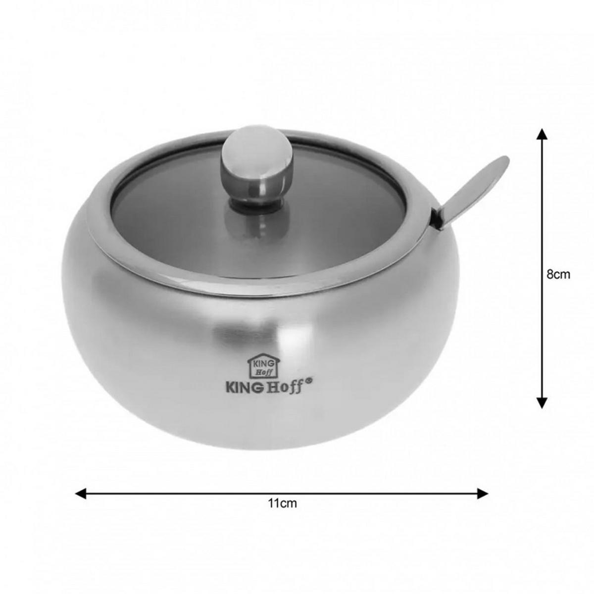 ZUCKERDOSE Silber 12/12/10 cm KH3732 - Silberfarben, Metall (12/10cm) - Kinghoff 