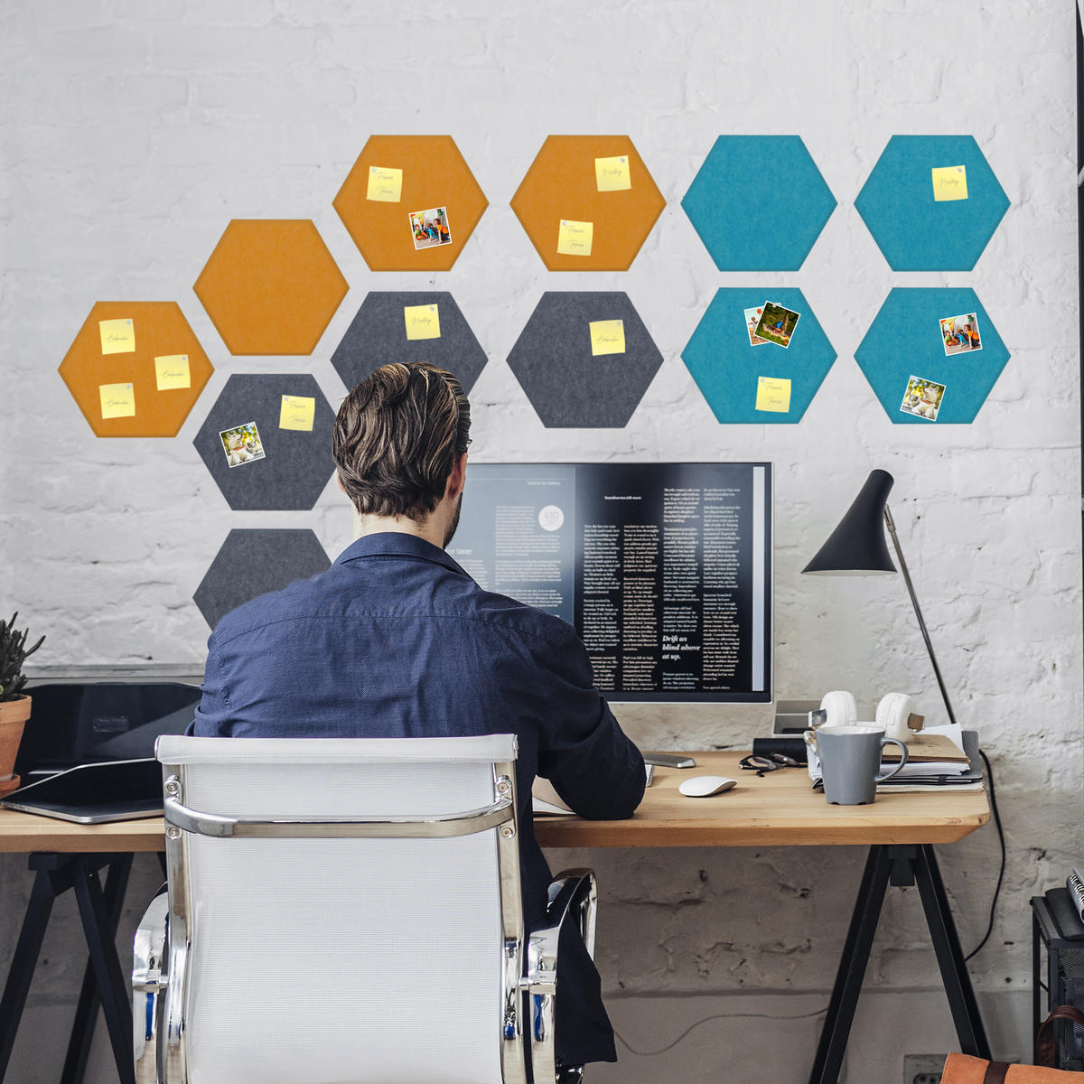 12xFILZPINNWAND - Multicolor, Textil (30/0.9/26cm) - Relaxdays