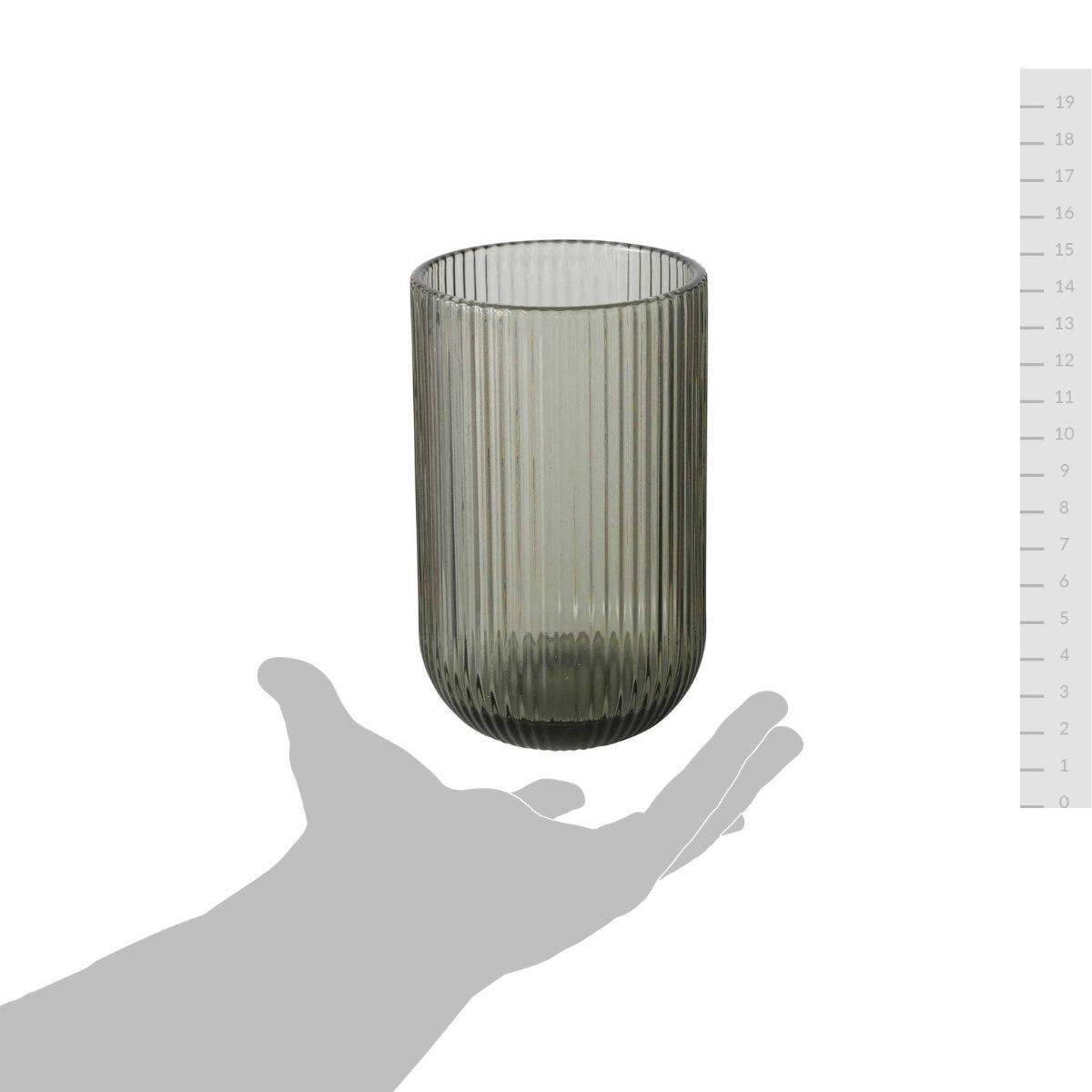 GLÄSER Rigano 320 ml - Grau, Glas (320L) - Boltze Home