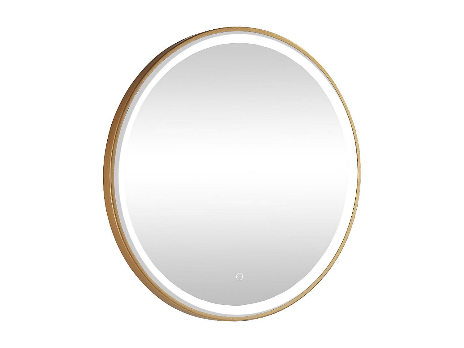 BADSPIEGEL - 80cm x 3.5cm - Spiegelglas - goldfarben - NUMEA - Goldfarben, Glas (80/80/3.5cm) - Vente-Unique