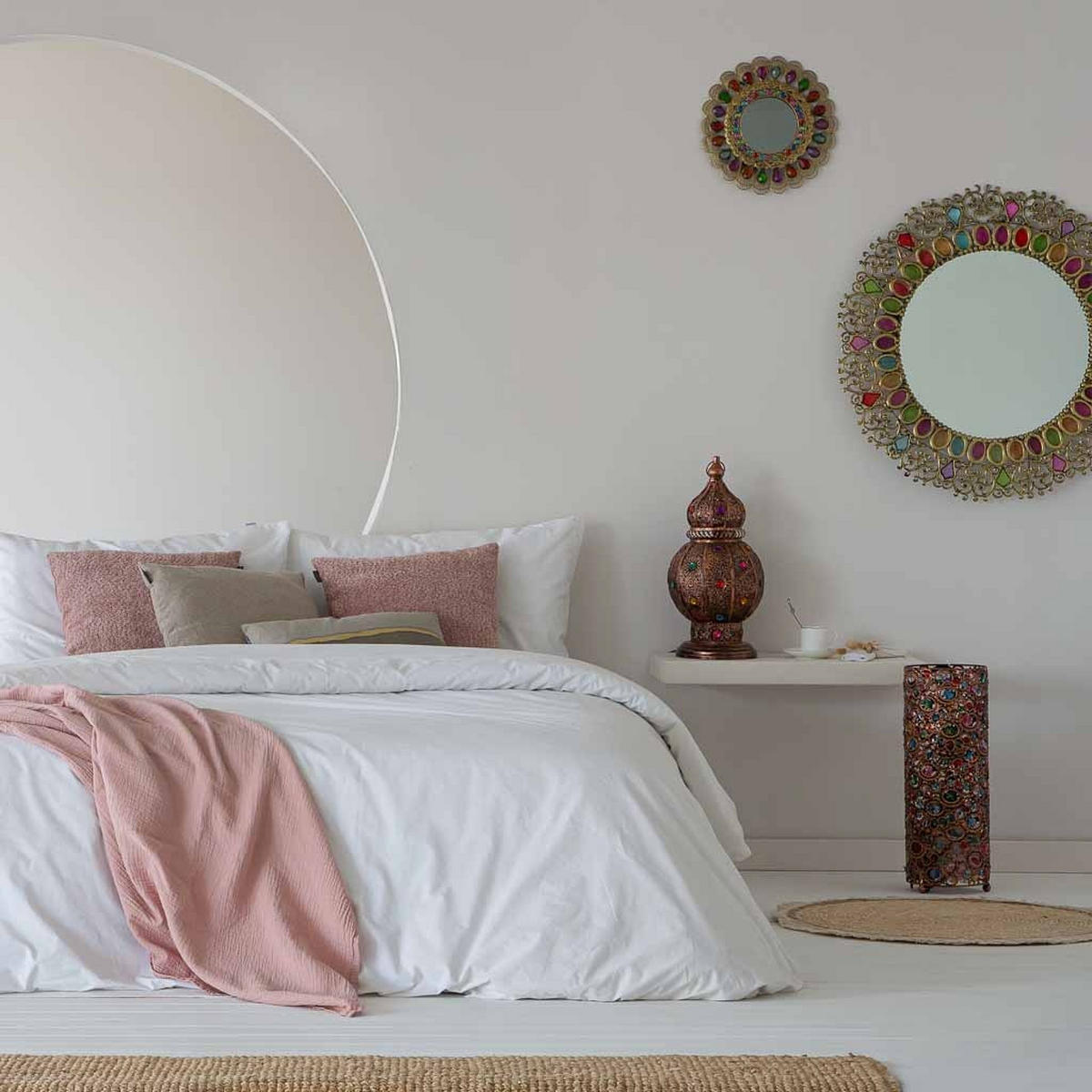 LAMPE aus Metall und Glas, 23x50cm - Multicolor, Metall (23/23/49cm) - Wanderlust