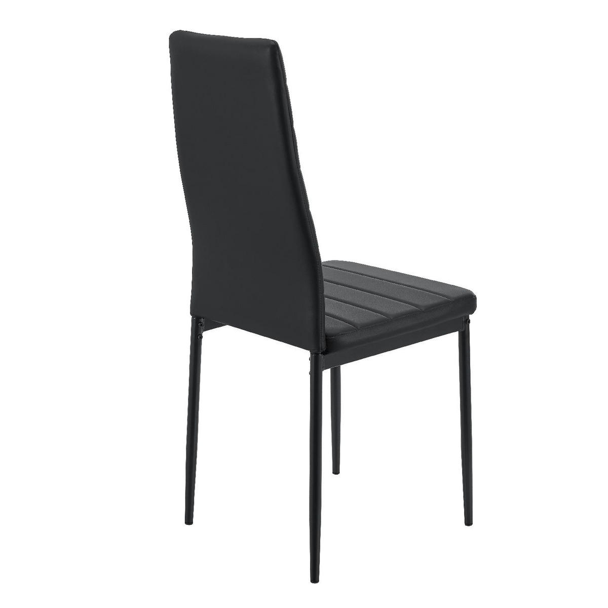 ESSGRUPPE Dalya mit Tisch und 4 Stühlen - Schwarz, Metall (70/75/120cm) - Juskys