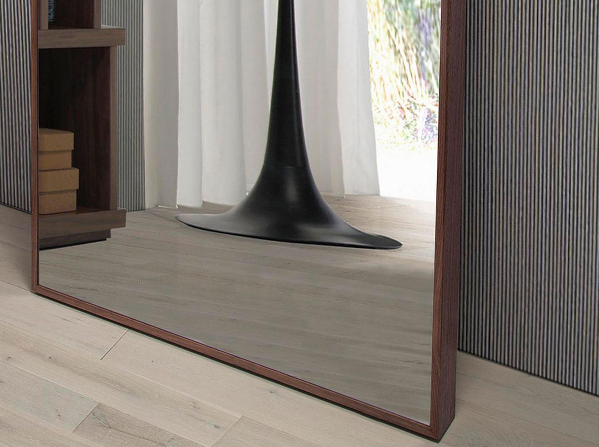 WANDSPIEGEL Wandspiegel Rechteckig Walnuss 88/200/8 cm - Walnussfarben, Glas/Holz (88/8/200cm) - ANGEL CERDA