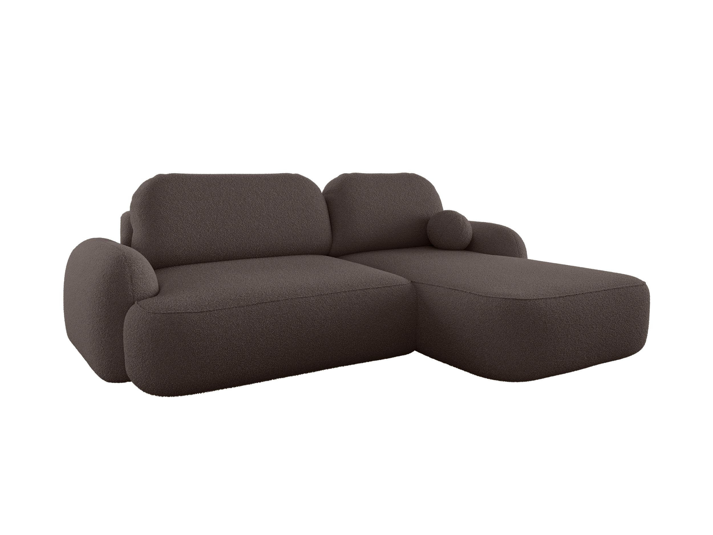 ECKSOFA MOLLY L Rechts QUELLE 29 mit Schlaffunktion - Braun, Textil (275/175cm) - Bedante