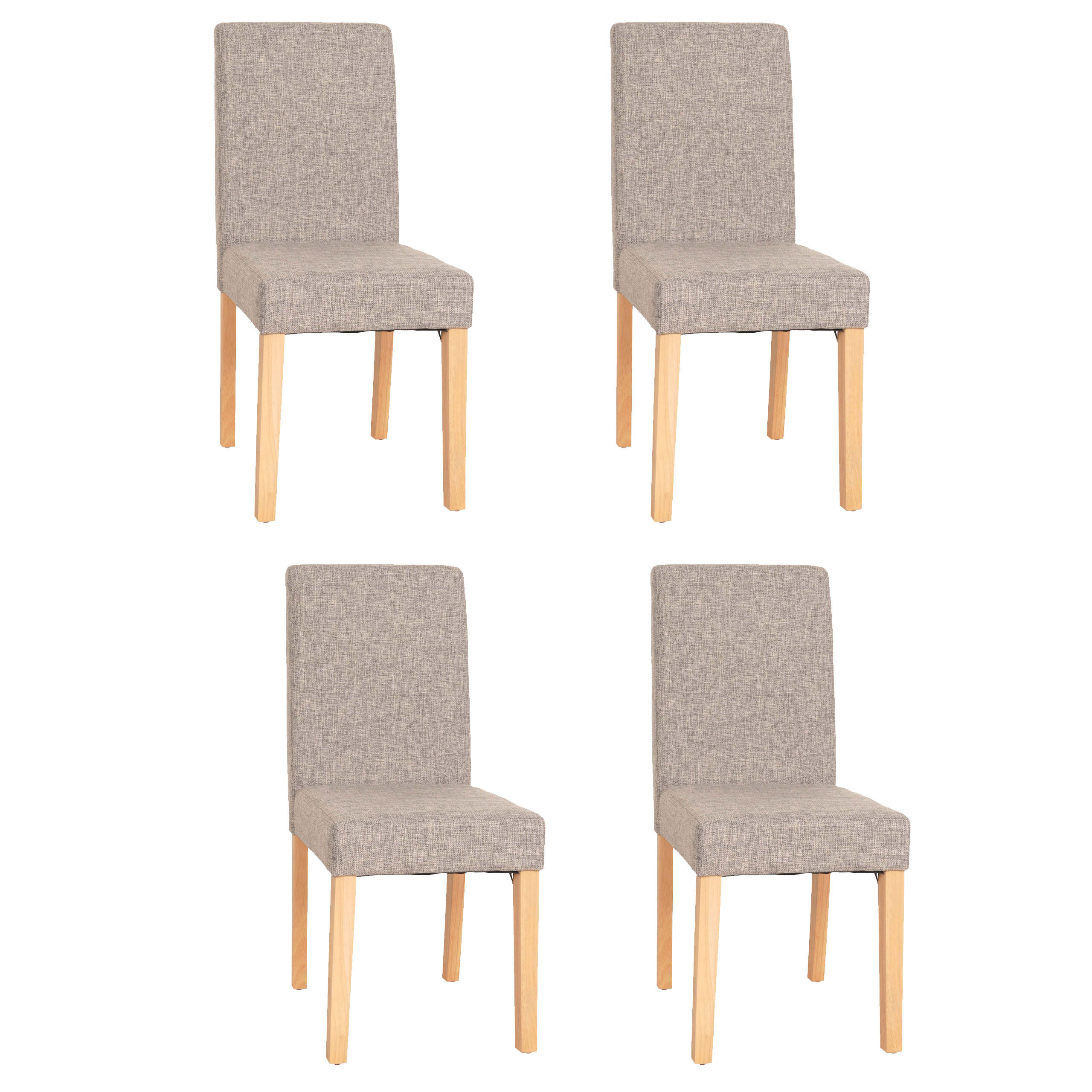 ESSZIMMERSTUHL Grau, Braun 4er-Set - Braun/Grau, Textil (43/90/56cm) - MCW
