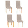 ESSZIMMERSTUHL Grau, Braun 4er-Set - Braun/Grau, Textil (43/90/56cm) - MCW