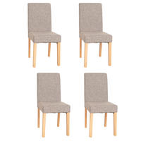 ESSZIMMERSTUHL Grau, Braun 4er-Set - Braun/Grau, Textil (43/90/56cm) - MCW
