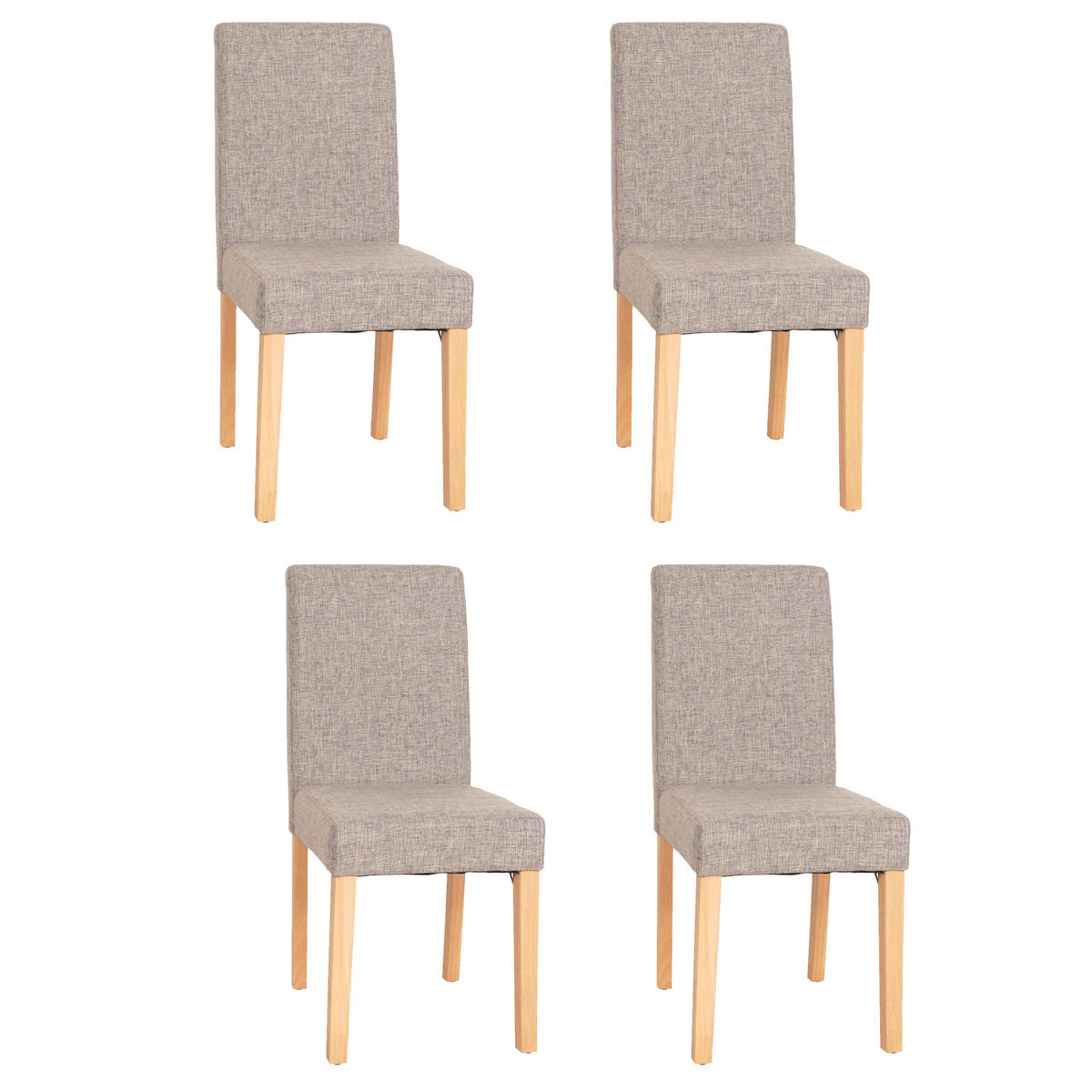 ESSZIMMERSTUHL Grau, Braun 4er-Set - Braun/Grau, Textil (43/90/56cm) - MCW