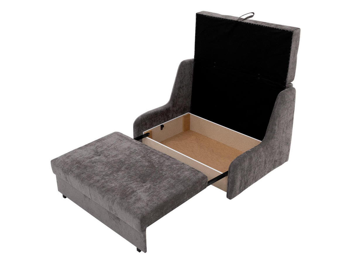 SCHLAFSOFA Viva Elite II - Schwarz/Braun, Holz/Metall (126/85/98cm) - MIRJAN24
