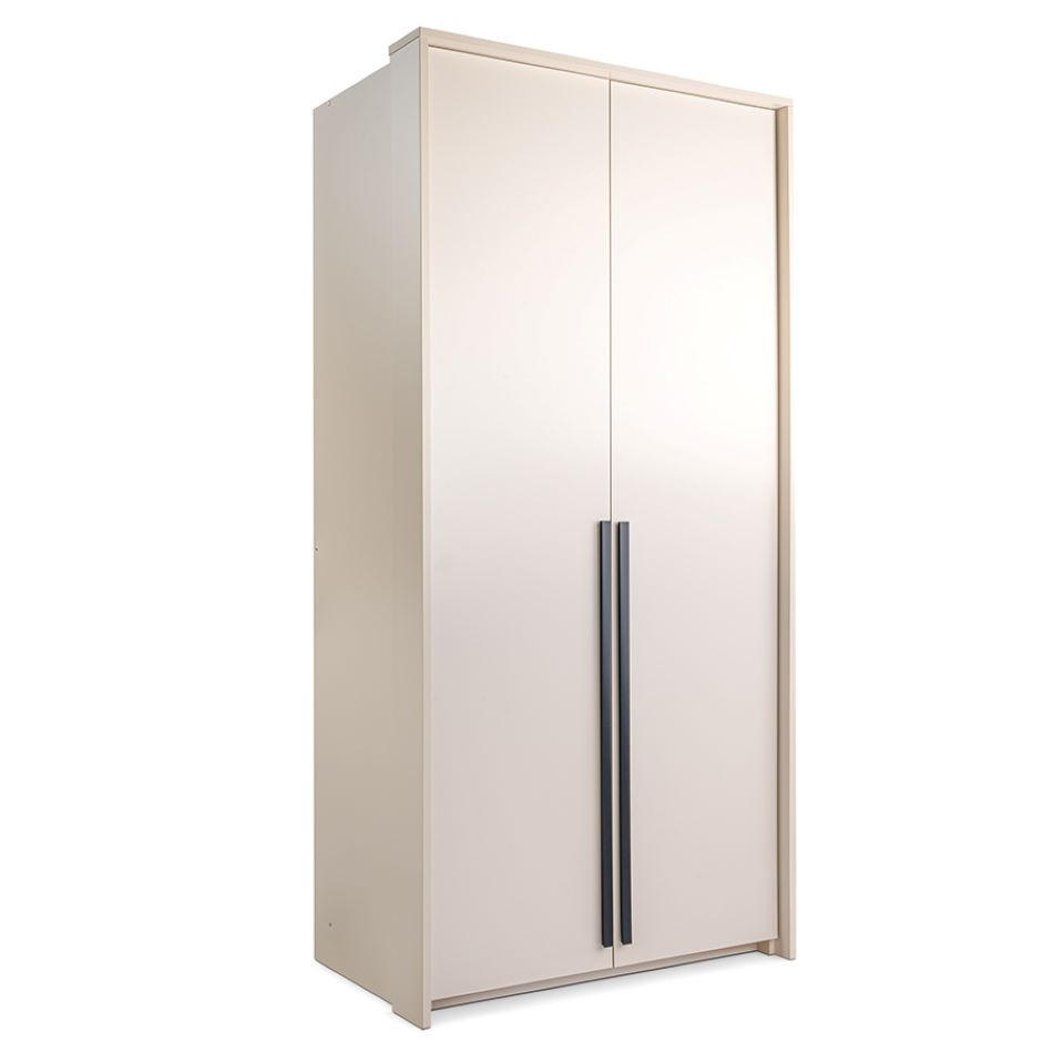 KLEIDERSCHRANK Genua 105 cm, Beige, 2-türig, Modern - Beige, Holzwerkstoff (105/217/65cm) - Bettso