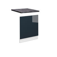 FRONTBLENDE Fame-Line Dunkelblau Hochglanz 60 cm, AP Anthrazit - Weiß/Dunkelblau, Holzwerkstoff (60/67.4/1.6cm) - Vicco