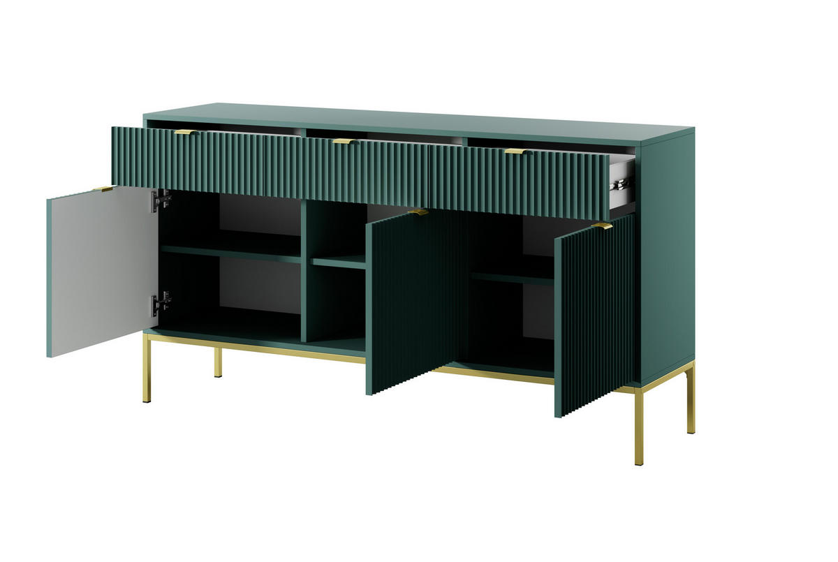 SIDEBOARD GRÜN - Grün, Holzwerkstoff (154/83/39cm) - FURNLUX