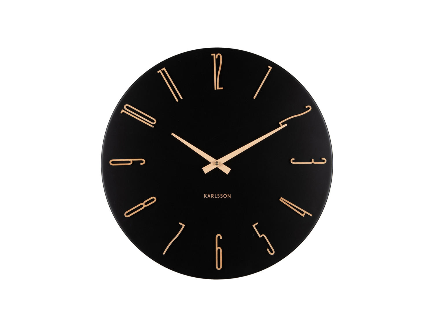 WANDUHR Esmerado Schwarz 2.1/40/40 cm - Schwarz, Metall (40/40/2.1cm) - Karlsson