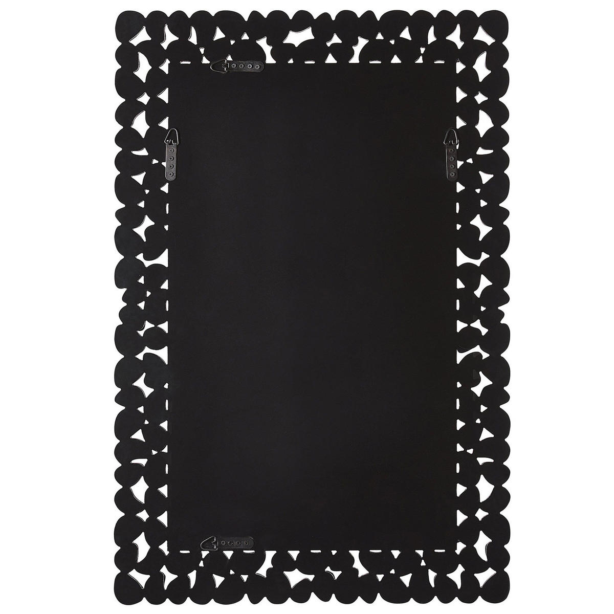 WANDSPIEGEL silber 60/90 cm Glitzer-Effekt Pabu - Silberfarben, Holzwerkstoff (60/90/2cm) - Beliani