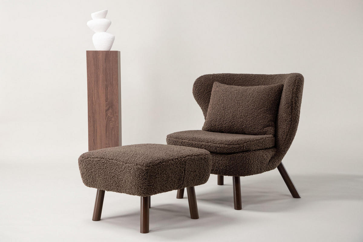 SESSEL RYXO Braun 61x85x80 cm - Braun, Textil (61/80/85cm) - FURNLUX