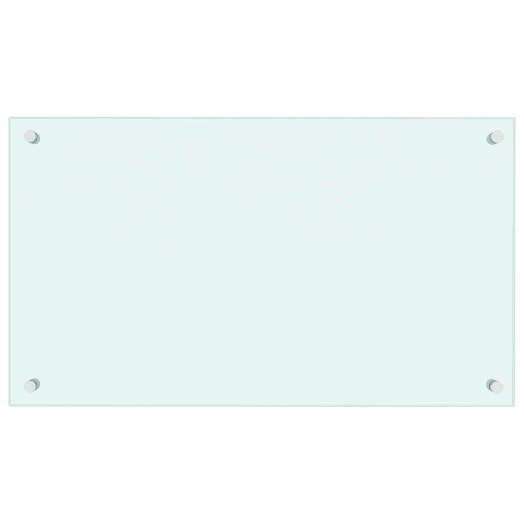 KÜCHENRÜCKWAND Glas 70x40 cm Weiß Wand-Spritzschutz - Weiß, Glas (70/40/0.6cm) - DELUKE