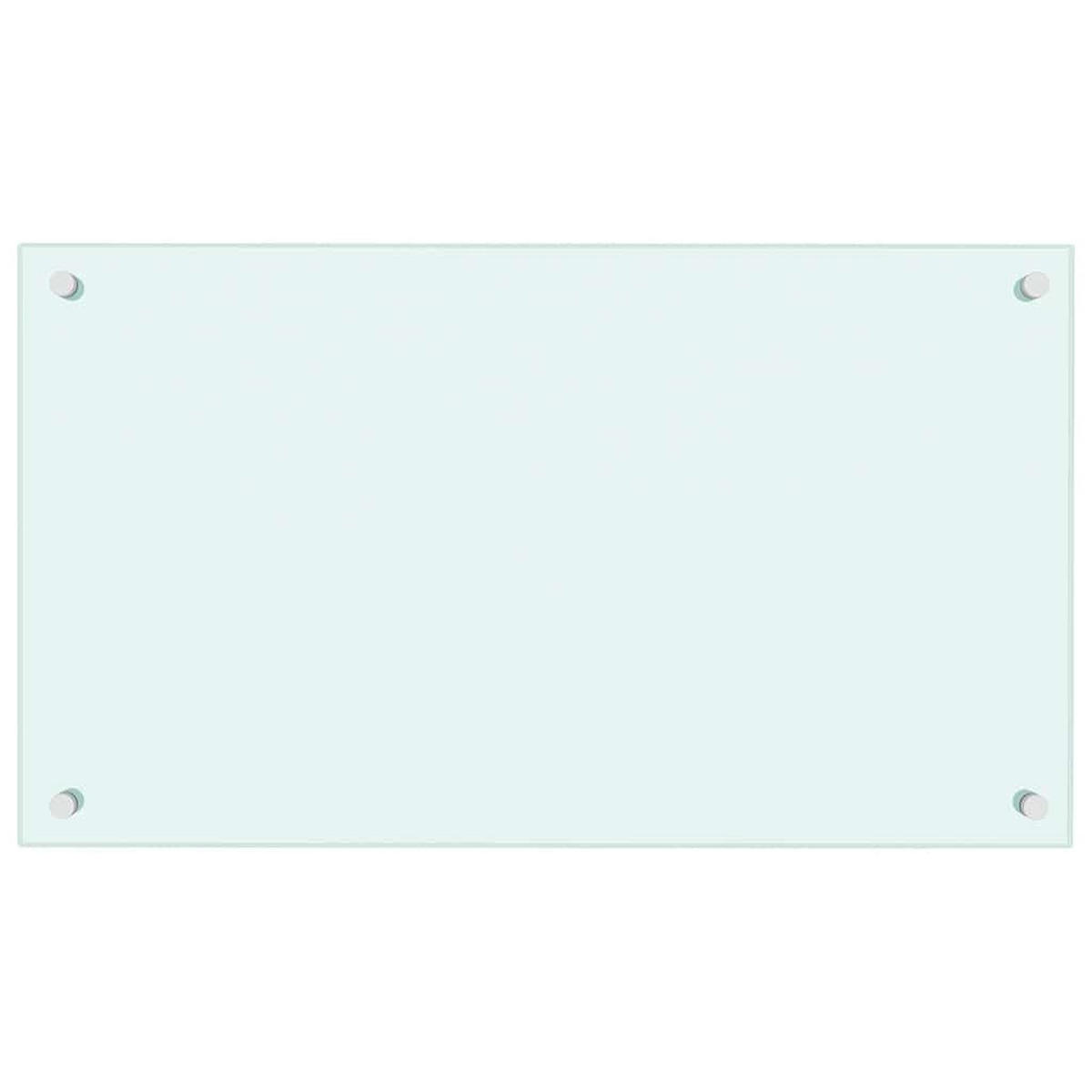 KÜCHENRÜCKWAND Glas 70x40 cm Weiß Wand-Spritzschutz - Weiß, Glas (70/40/0.6cm) - DELUKE