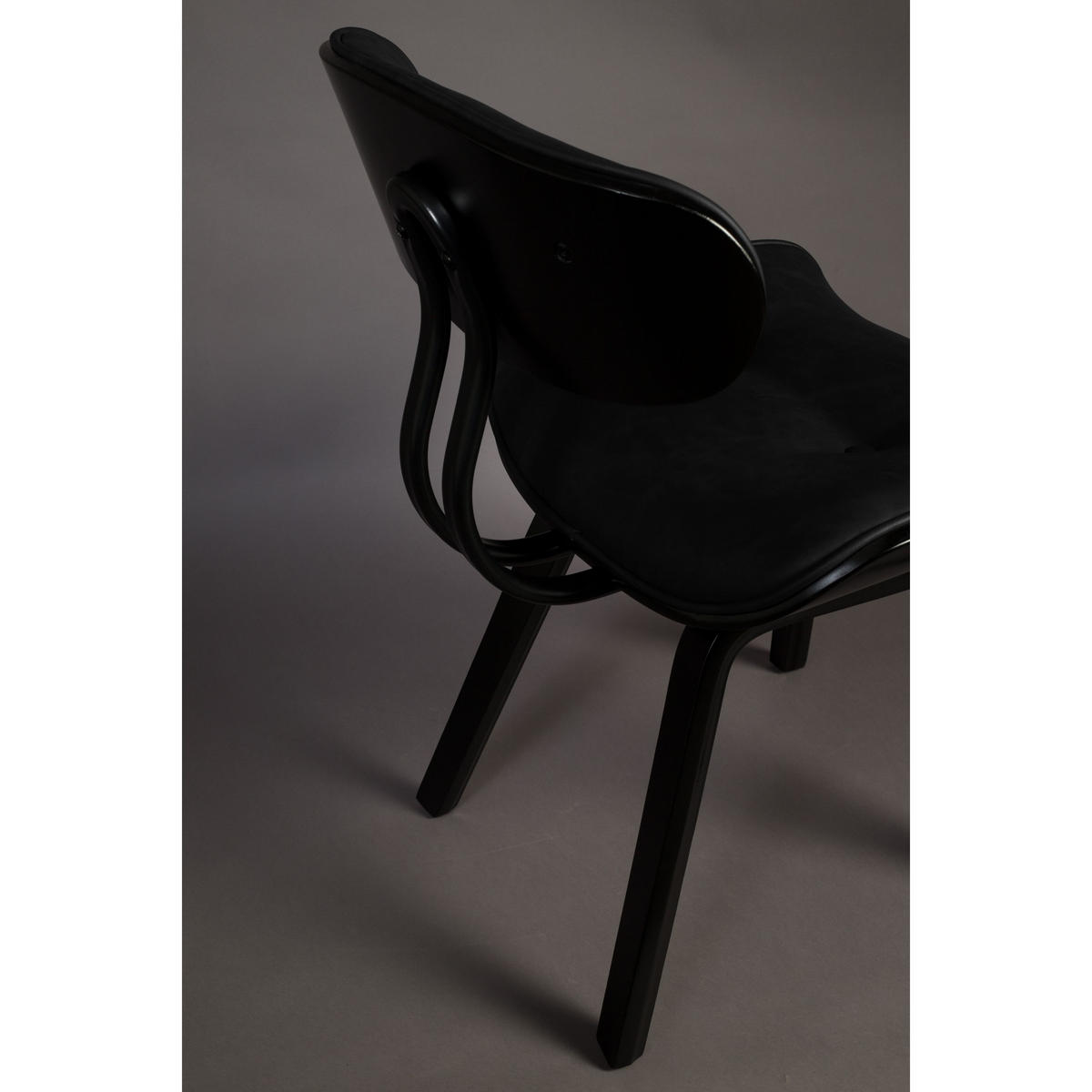 ESSZIMMERSTUHL Blackwood Kunstleder Schwarz - Schwarz, Kunststoff (51/78/555cm) - Dutchbone