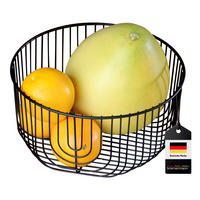 OBSTKORB, schwarz, Metall - Schwarz, Metall (12.5cm) - bremermann