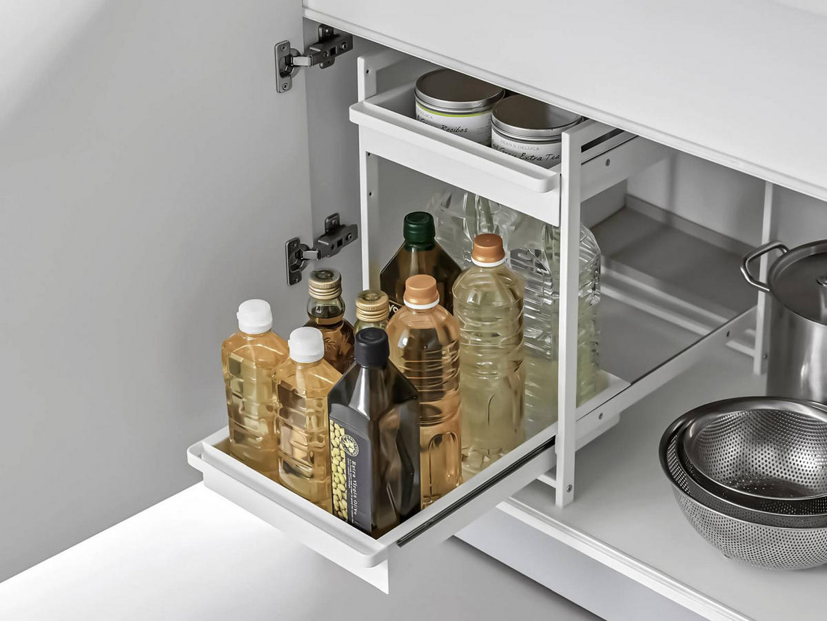 SPÜLSCHRANK-REGAL Tower weiß 42/30/45 cm - Weiß, Metall (30/45/42cm) - Yamazaki