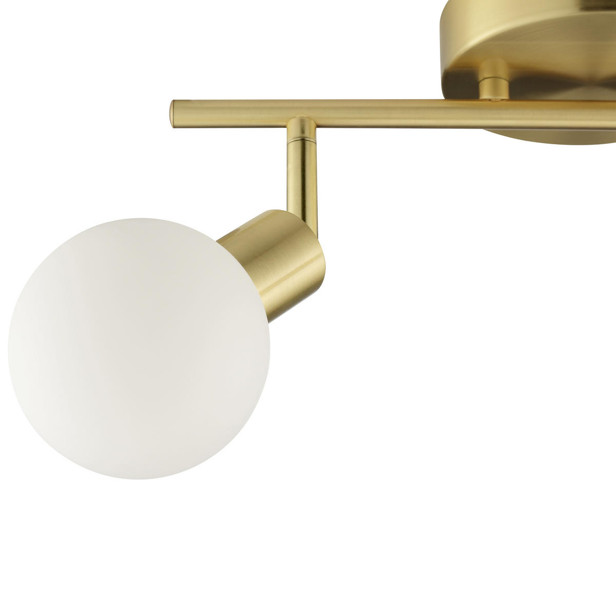 LED DECKENLEUCHTE Jorge Messing gebürstet/Weiß 12,5/41,5/22,5 cm - Multicolor, Metall (12.5/41.5/22.5cm) - Brilliant