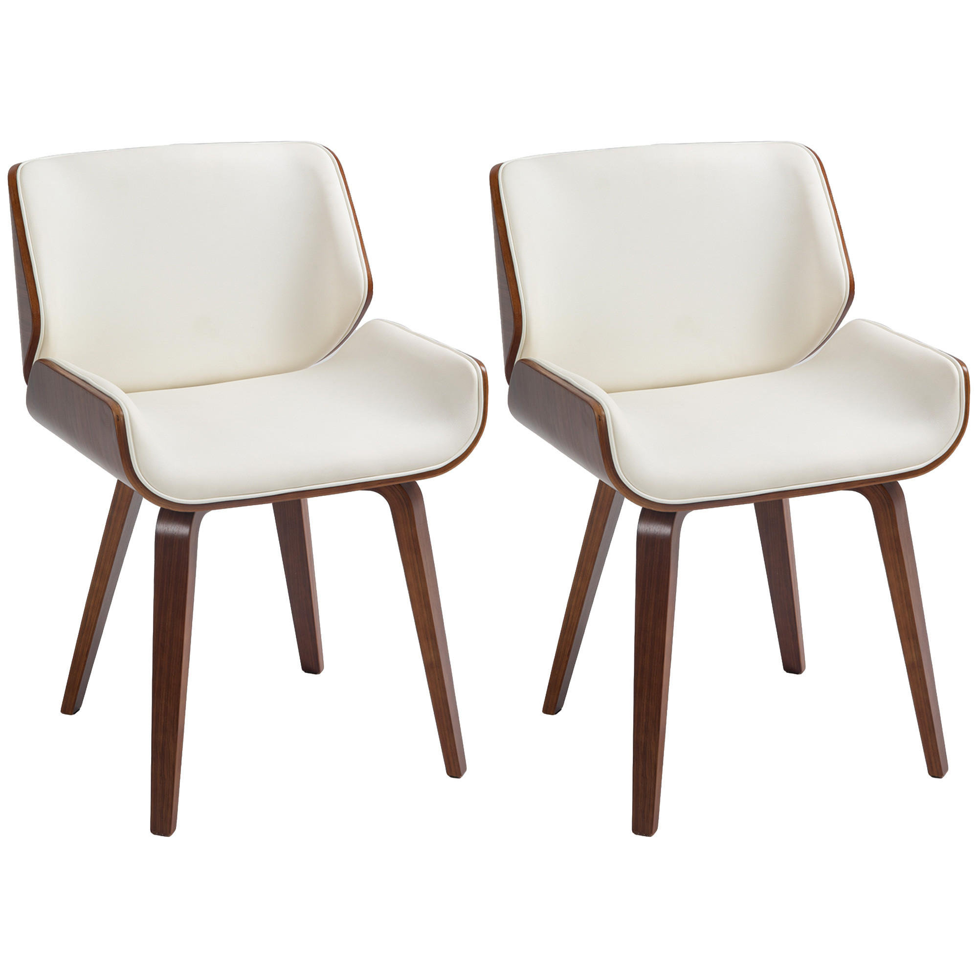 STÜHLE Weiß 2 Stück - Weiß, Naturmaterialien (53/81/54cm) - GiPP