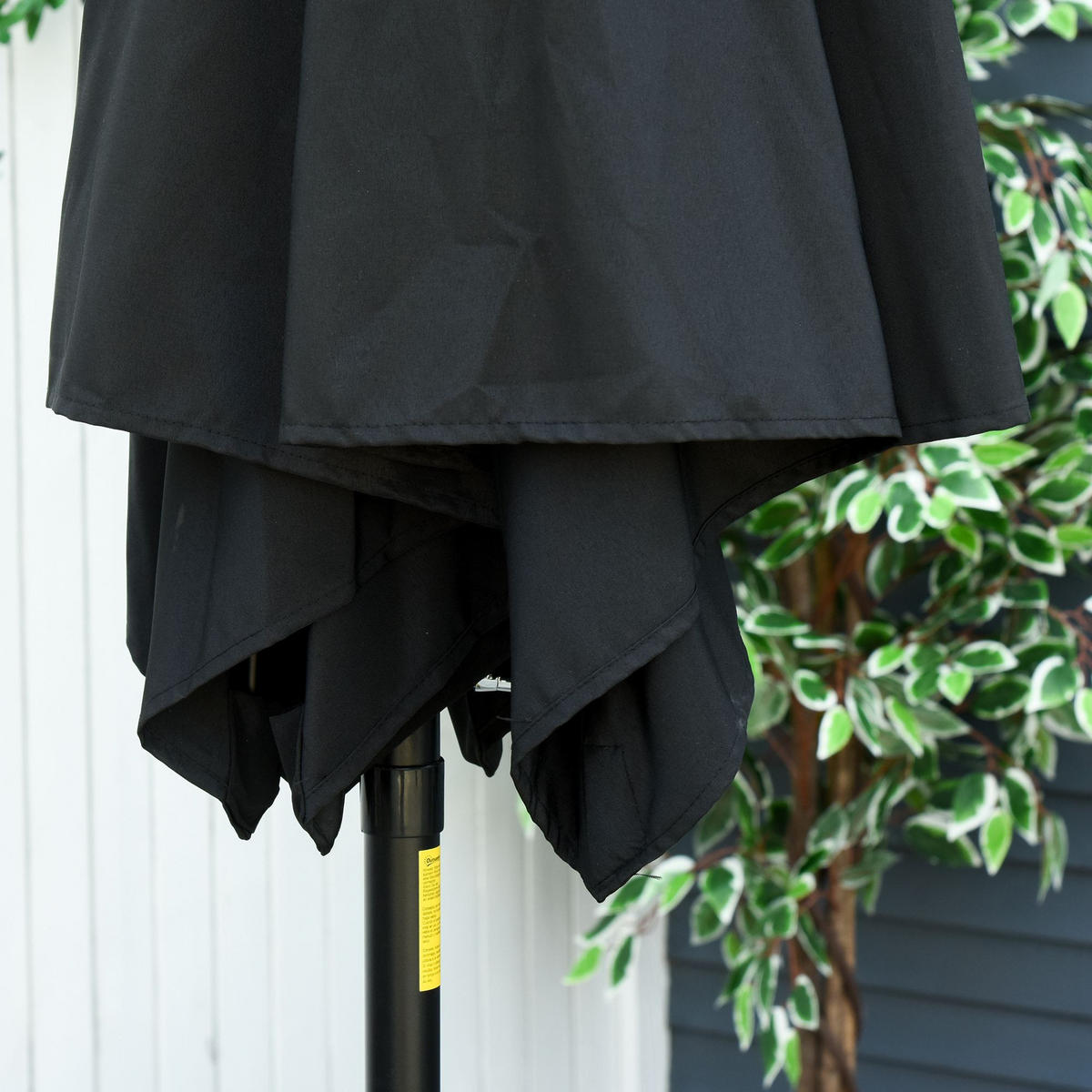 SONNENSCHIRM DE-11491 Ø260/235 cm Schwarz - Schwarz, Metall (260/260cm) - ComfortXL