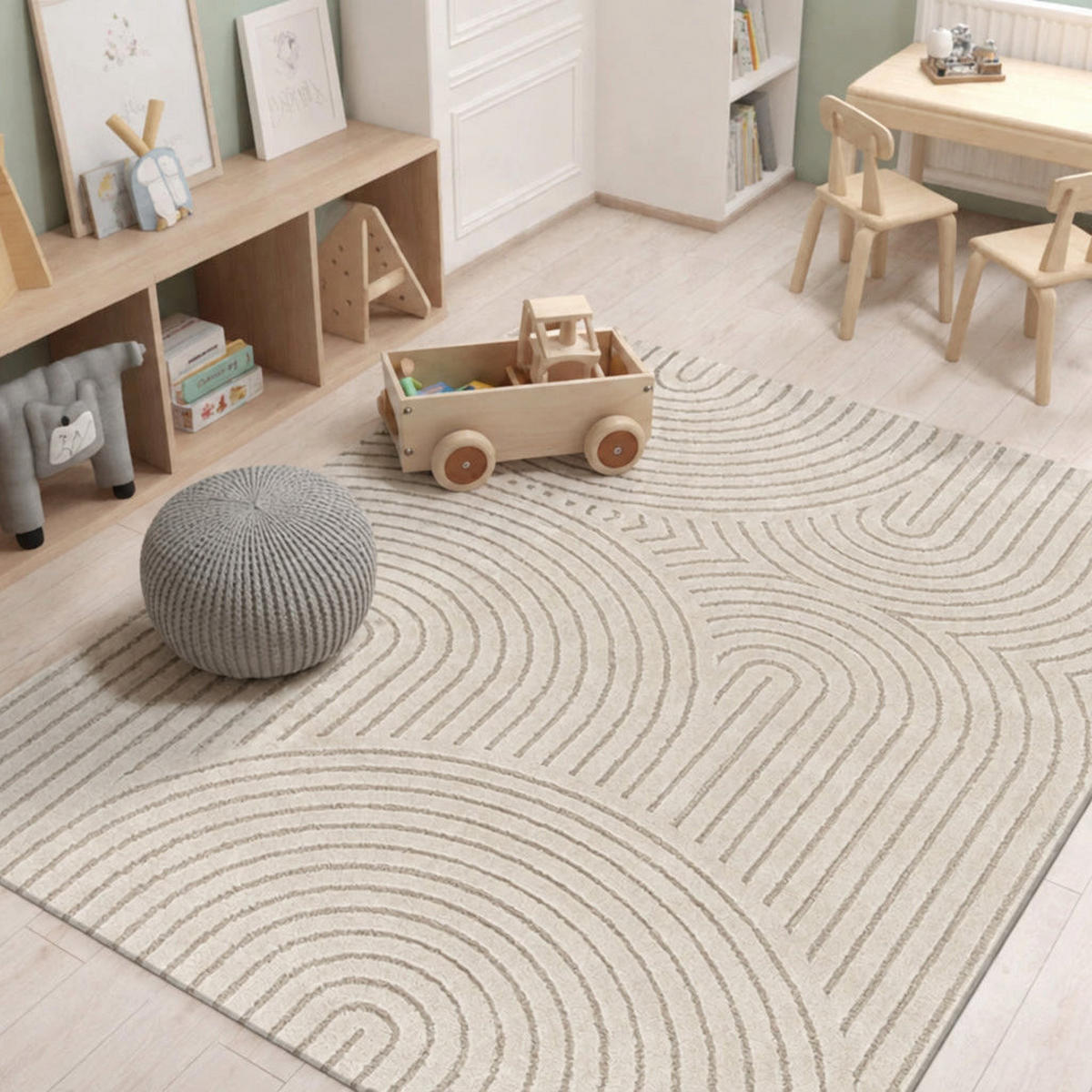 TEPPICH mit sehr weichem Reliefeffekt beige - Beige, Textil (80/150cm) - AFK Living